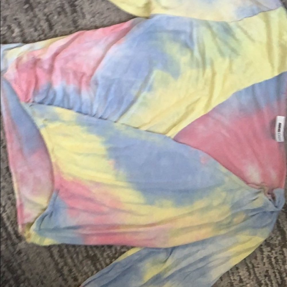 Fashion nova long sleeve tie die top